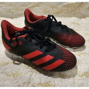 Adidas Predator 20.4 Shoes Youth Size 3 Soccer Futbal Red Black EF1931